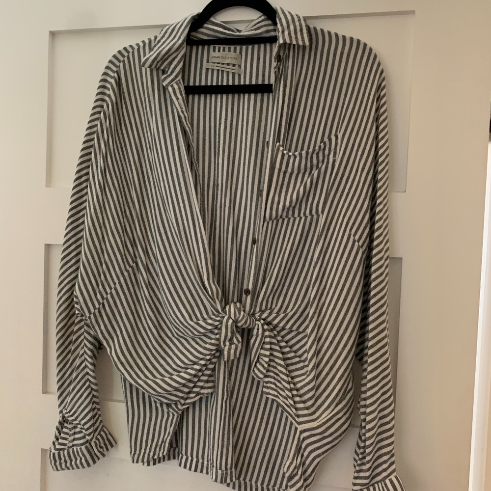 Urban Outfitters striped button up top
